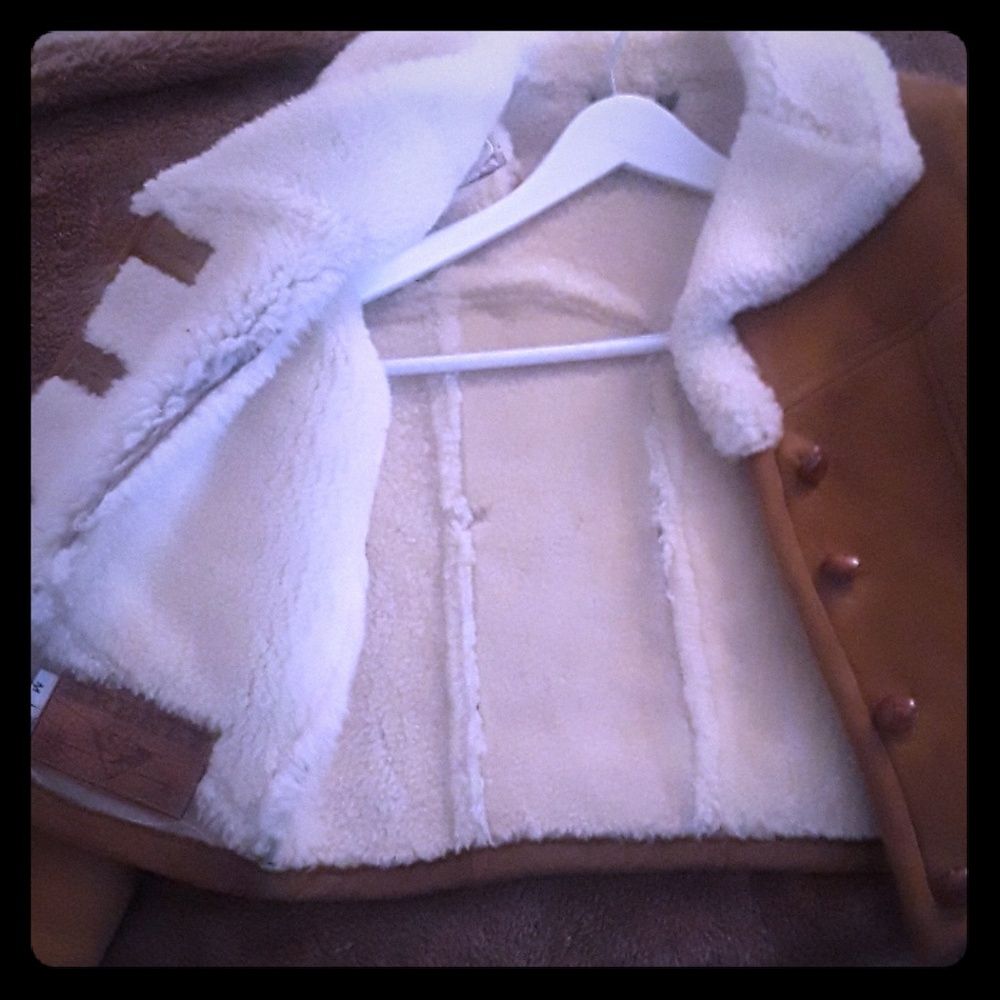 100% Suede Leather Shearling Lined jacket